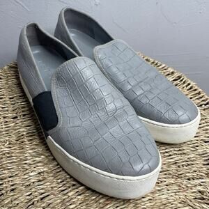 1.STATE Sneakers Womens Size 10 Platform Leather Casual Croc Animal Print Sporty